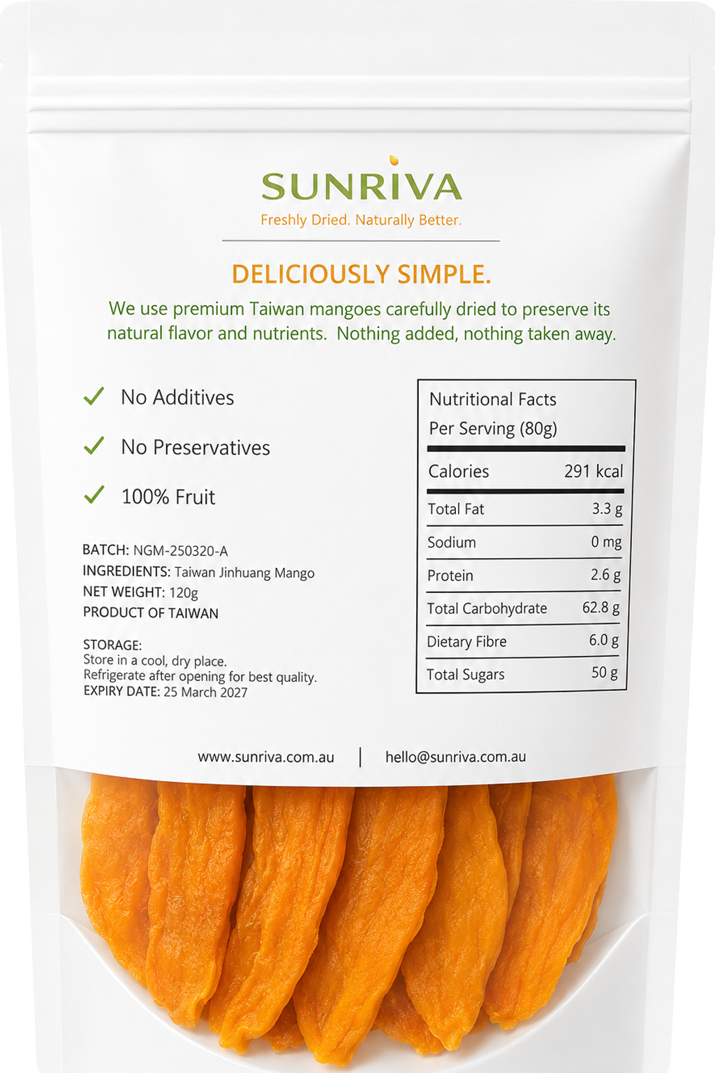 No Added Sugar Dried Mango